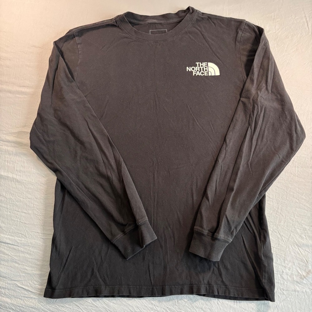 The North Face Mens Black Long Sleeve Never Stop Exploring Graphic T-Shirt M
